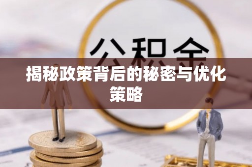孟津揭秘政策背后的秘密与优化策略