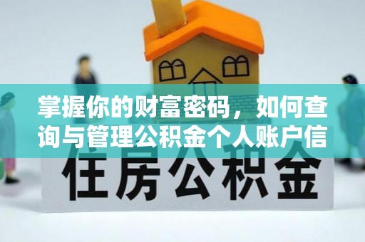 孟津掌握你的财富密码，如何查询与管理公积金个人账户信息