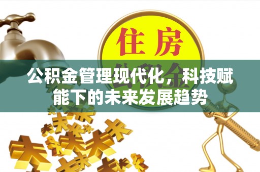 孟津公积金管理现代化，科技赋能下的未来发展趋势
